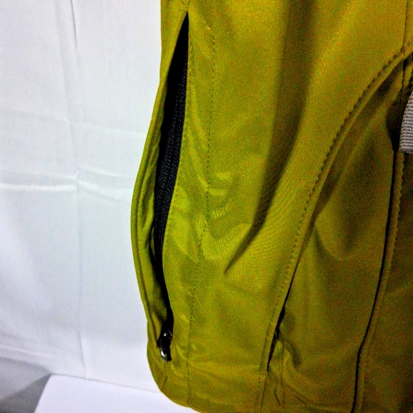 Gap Vintage L Y2k Full Zip Green Fleece Lined Sporty Vest - Picture 6 of 10